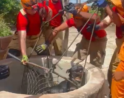 Cachorro é resgatado após cair em cisterna em Cristinápolis