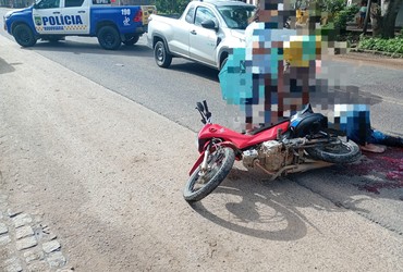 Colisão entre caminhonete e moto deixa homem ferido na SE-270, em Lagarto