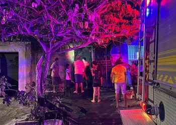 Incêndio atinge residência no bairro Santa Maria e deixa duas pessoas intoxicadas