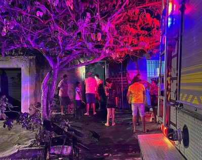 Incêndio atinge residência no bairro Santa Maria e deixa duas pessoas intoxicadas