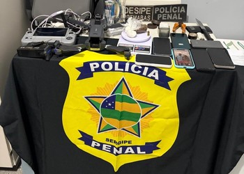 Dupla é presa ao tentar enviar drogas e celulares por drone para presídio em Sergipe