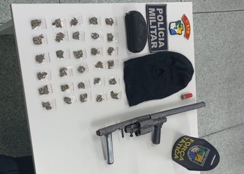 PM apreende arma caseira e drogas no Conjunto 17 de Março, em Aracaju