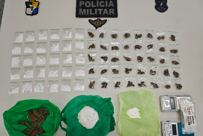 Homem é preso com porções de maconha e cocaína em Nossa Senhora do Socorro
