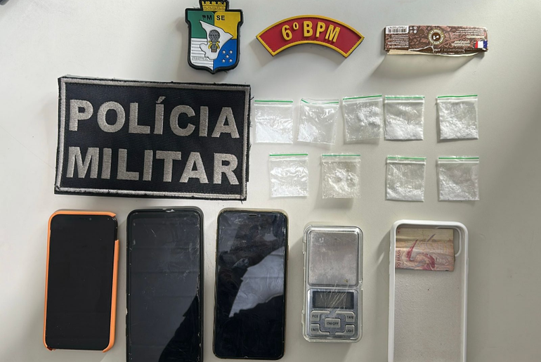 Homem é preso e dois adolescentes são conduzidos após apreensão de drogas em Estância