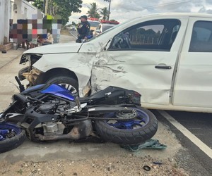 Motociclista fica ferido após colisão com carro na rodovia SE-265, em Lagarto
