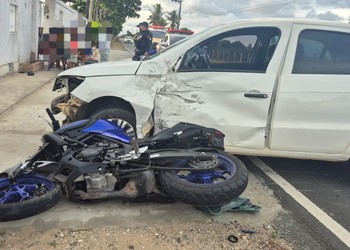 Motociclista fica ferido após colisão com carro na rodovia SE-265, em Lagarto