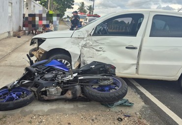 Motociclista fica ferido após colisão com carro na rodovia SE-265, em Lagarto