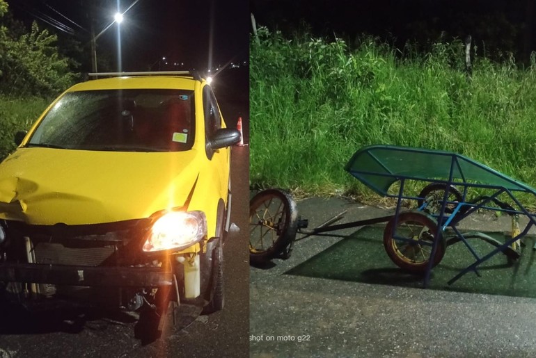 Colisão entre carro e charrete deixa homem gravemente ferido em rodovia de São Cristóvão