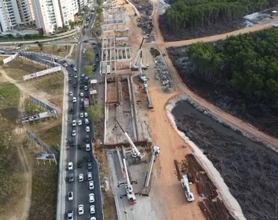 Obra do Complexo Viário Maria do Carmo avança e entra em nova fase na Beira Mar