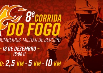 Inscrições para a 8ª Corrida do Fogo do Corpo de Bombeiros iniciam segunda (1°)