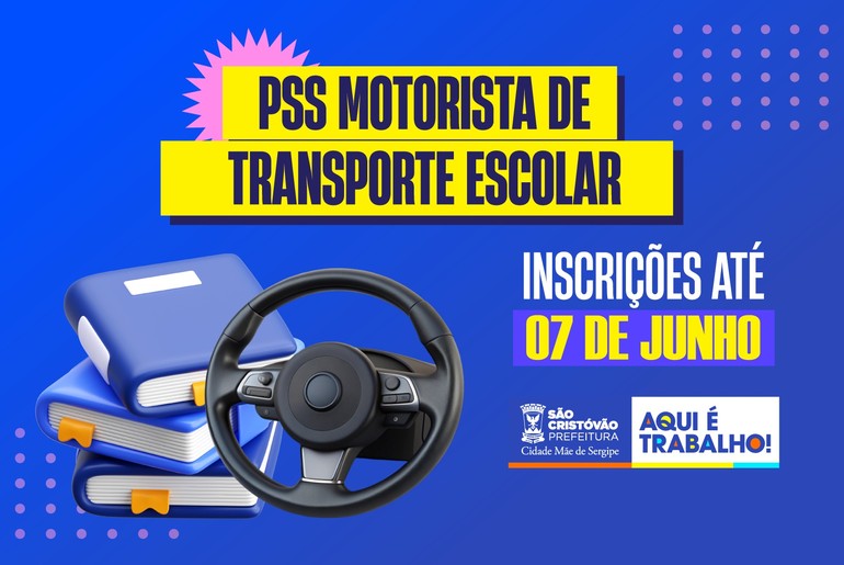 Prefeitura de São Cristóvão abre inscrições para contratação temporária de motoristas do transporte escolar