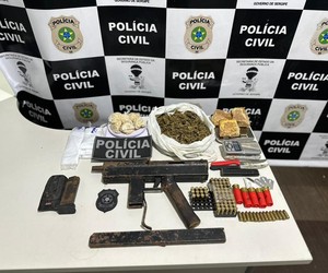 Operação apreende drogas, armas e munições em Estância