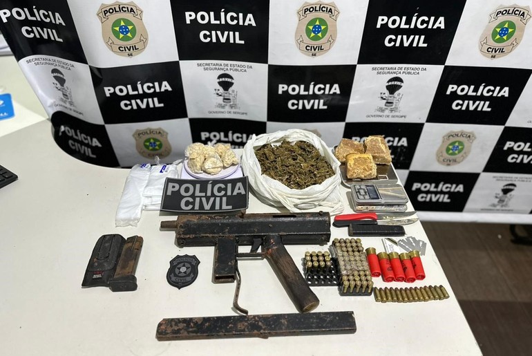 Operação apreende drogas, armas e munições em Estância