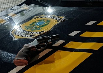 Motorista é preso com arma após dirigir em zigue-zague na BR-101, em Socorro