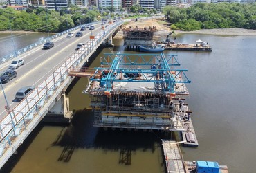 Duplicação da Ponte Godofredo Diniz inicia operação pare e siga nesta quarta-feira (17)