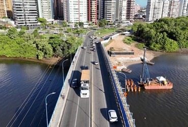 Trânsito na ponte Godofredo Diniz terá alterações temporárias durante obras de duplicação