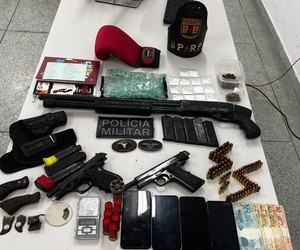 Suspeito de tráfico é preso com armas, drogas e munições em Itaporanga d’Ajuda