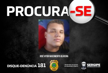 Imagem de foragido por homicídio em Frei Paulo é divulgada pela Polícia Civil