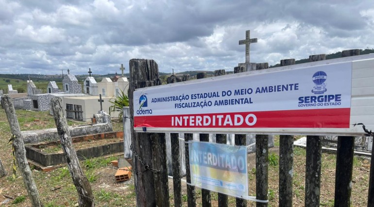 Cemitério é interditado em Simão Dias por irregularidades ambientais