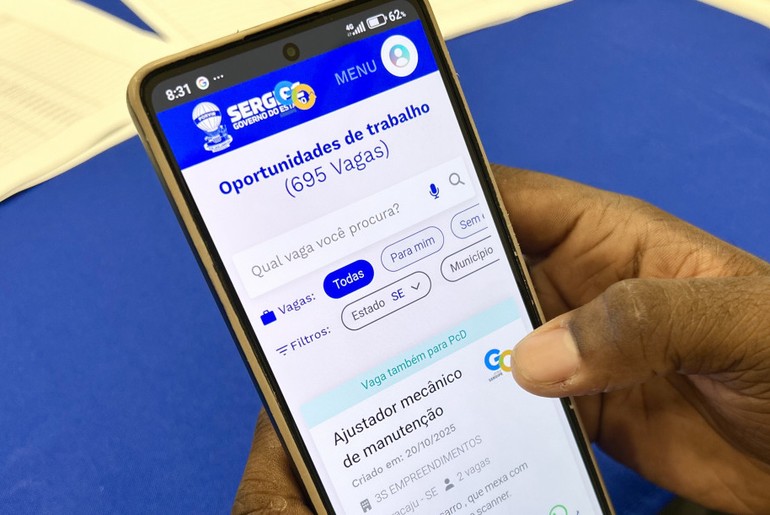 Governo oferta 695 vagas de emprego através da plataforma GO Sergipe