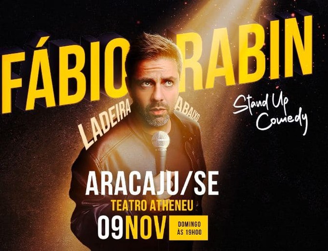 Villela Produções traz a Aracaju Fábio Rabin e o espetáculo “Ladeira Abaixo”